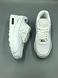 Кроссовки женские/ подростковые белые Nike Air Max 90, фото 5