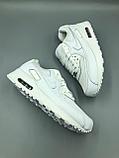 Кроссовки женские / подростковые белые Nike Air Max 90, фото 5