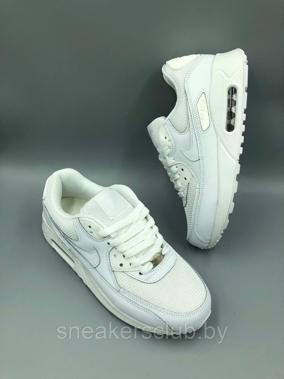 Кроссовки женские/ подростковые белые Nike Air Max 90