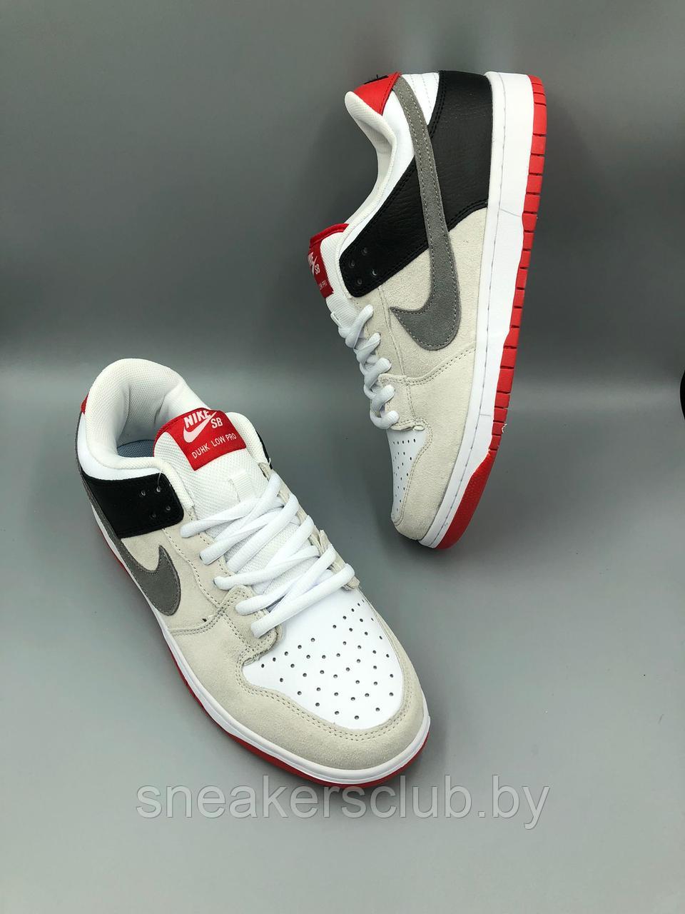 Кроссовки мужские Nike SB / демисезонные/ повседневные серо-черно-красные