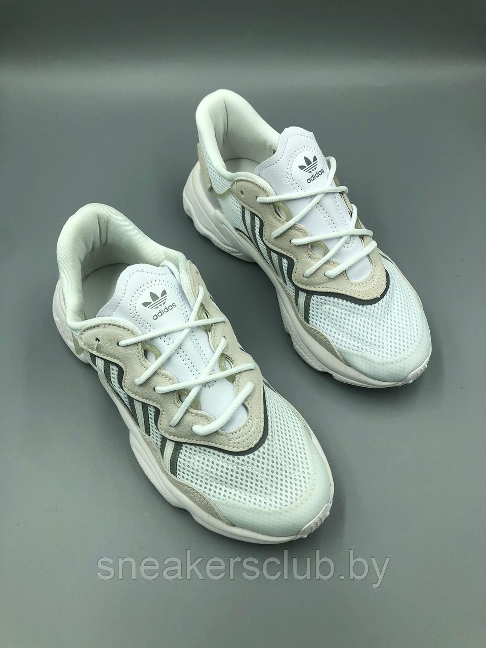 Кроссовки женские белые Adidas Ozweego / летние / повседневные / для спорта / подростковые - фото 4 - id-p179114451