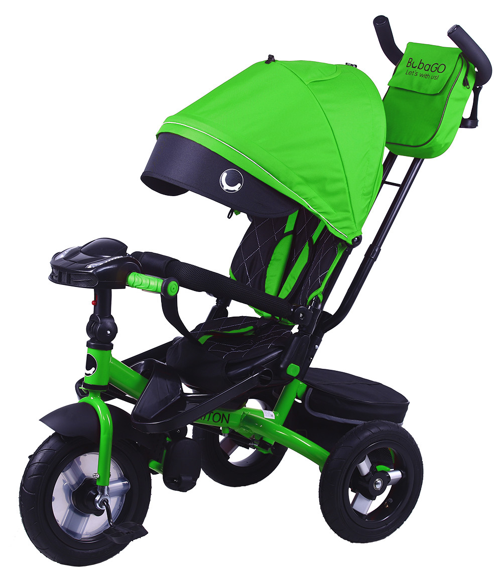 Детский трехколесный велосипед Bubago Triton зеленый-черный (bluetooth)