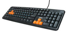 Проводная клавиатура Dialog KS-020U (черно-оранжевая)