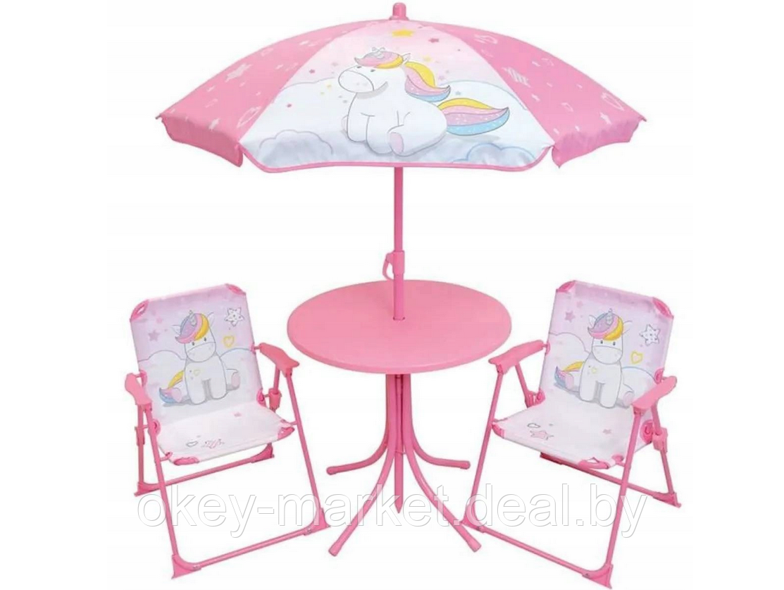 Детский игровой столик с зонтом Единорожек - фото 1 - id-p156220627