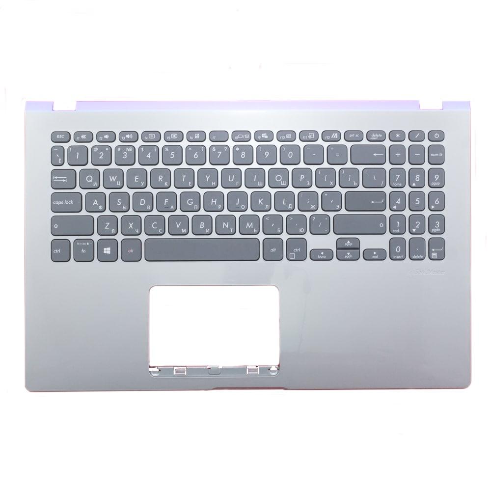 Верхняя часть корпуса (Palmrest) Asus VivoBook X509 с клавиатурой, серебристый, RU - фото 1 - id-p173543729