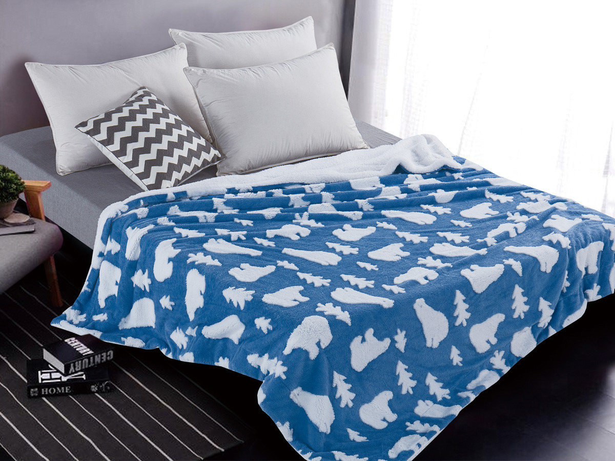 Двухслойный плед Cleo "FLUFFY" 1,5 сп. 150х200 арт. 150/004-SH