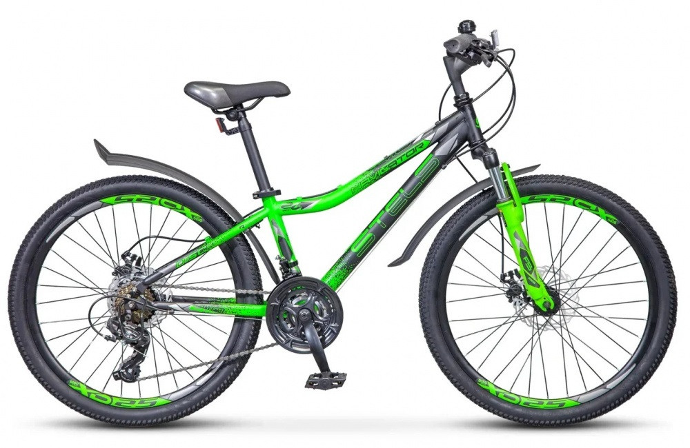 Велосипед Stels Navigator 410 Md 24" (черный/зеленый)