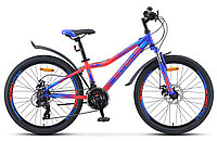Велосипед Stels Navigator 410 Md 24" (синий/неоновый-красный), фото 1