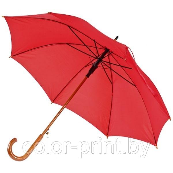 Деревянный автоматический зонт NANCY, красный