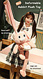 Кролик заяц тянучка мягкий 80 см Хит тренд 2022 розовый, фото 10