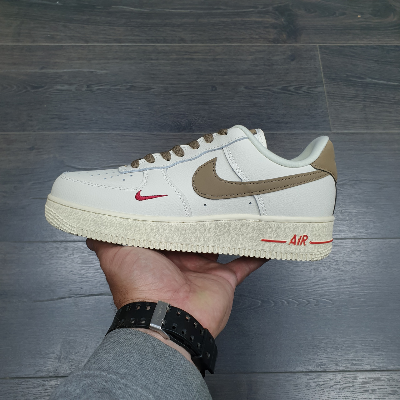 Кроссовки Nike Wmns Air Force 1 Low White Brown