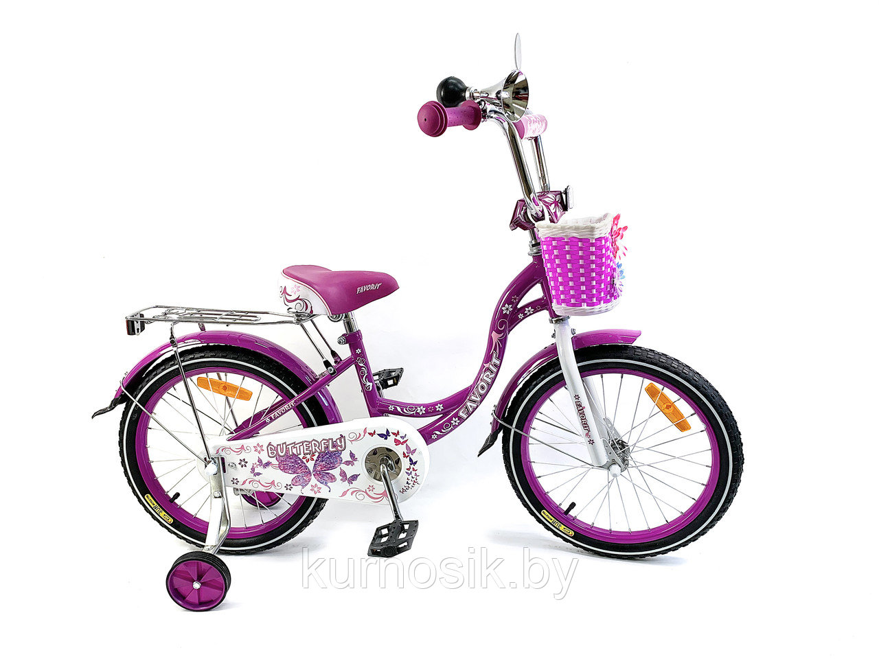 Детский двухколесный велосипед Favorit Butterfly 20" (6-9 лет) фиолетовый