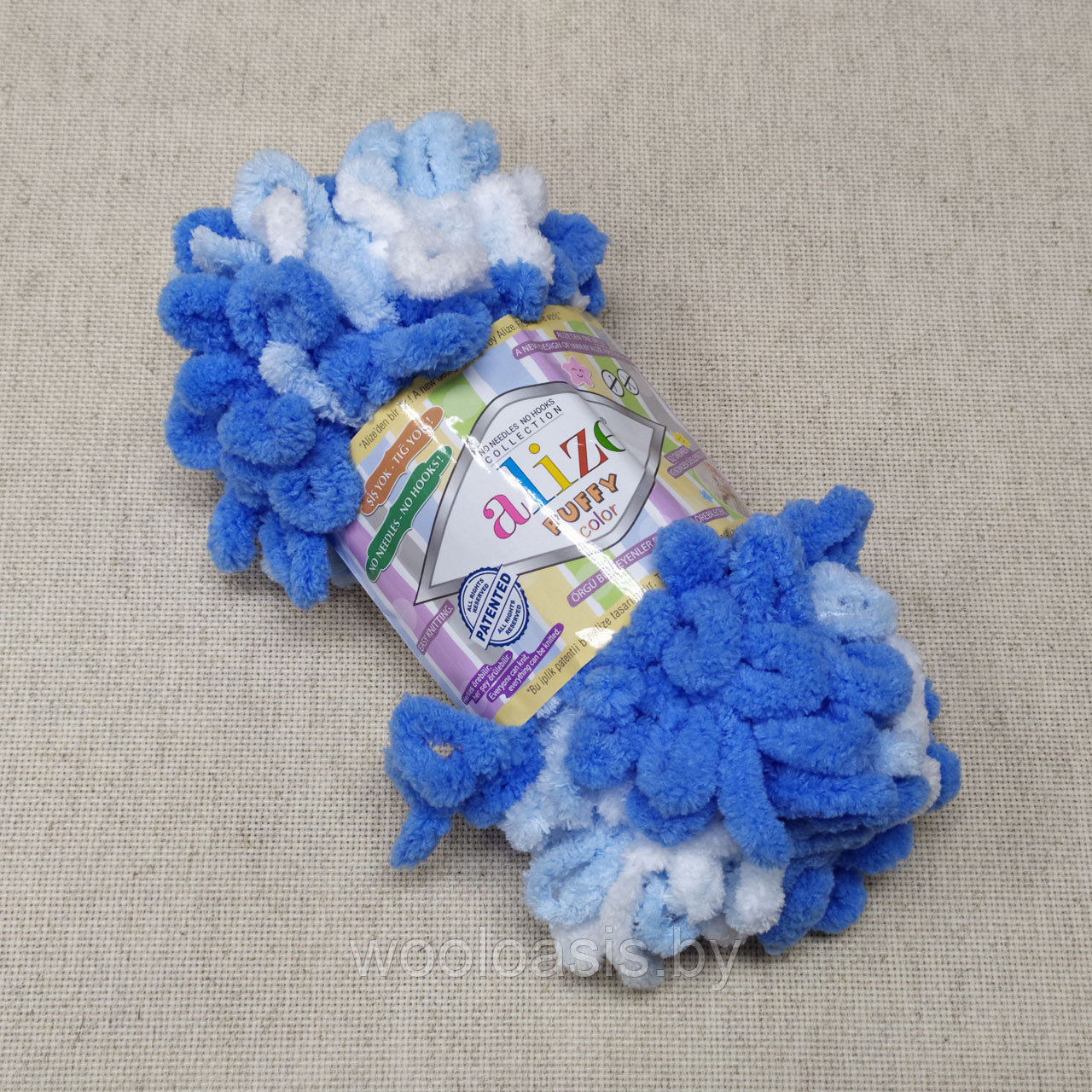 Пряжа Alize Puffy Color, Ализе Пуффи Колор, турецкая, плюшевая, 100% микрополиэстер, для ручного вязания (цвет 6371) - фото 1 - id-p179182035