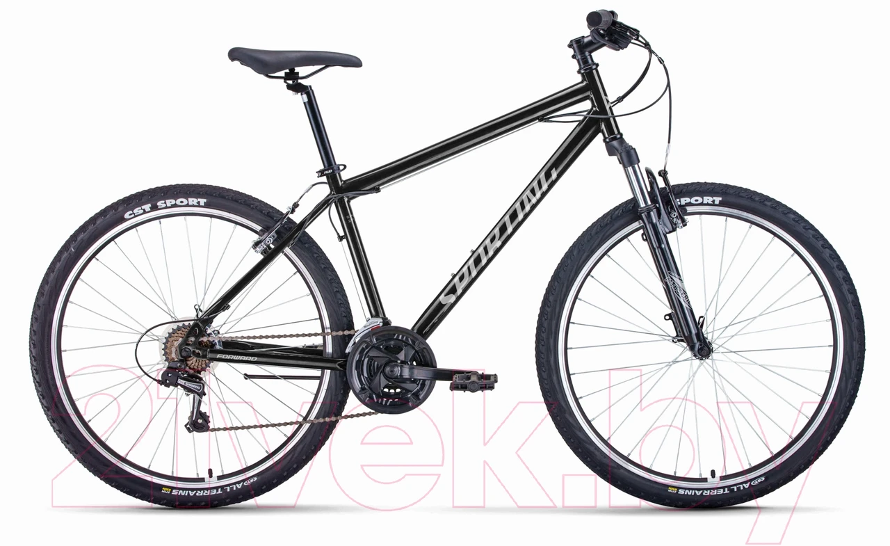 Велосипед Forward Sporting 27.5 1.0 р.19 2022 (черный/серебристый)
