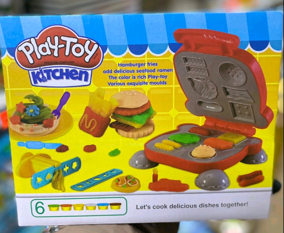 Набор для лепки PLAY-DOH( аналог ) БУРГЕР и БАРБЕКЮ 6 баночек нд - фото 1 - id-p179184783