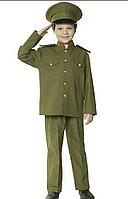 Костюм военного, гимнастёрка, фуражка, брюки, рост 104-116 см