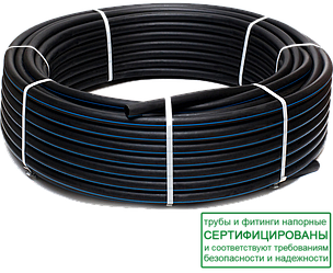 Труба ПНД ПЭ100 SDR 32х2.0 напорная питьевая черная Акваком, Беларусь