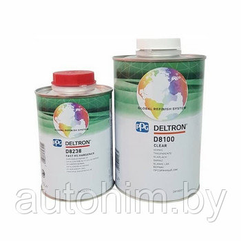 PPG DELTRON ЛАК D8100 HS CLEAR (1Л) + D8238 HS ОТВЕРДИТЕЛЬ (0,5Л)