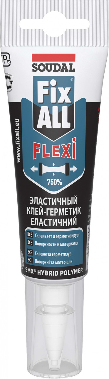 Герметик гибридный SOUDAL Fix All FLEXI белый 125мл - фото 1 - id-p179205924