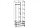 Шкаф 2-створчатый комбинированный Дуэт Эра 0.8 м ясень шимо, фото 2