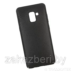 Защитная крышка для Samsung Galaxy A8 Plus 2018 (A730F) "LP" Сетка Soft Touch, черная