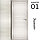 Межкомнатная дверь "АМАТИ" 01 (Цвета - Эшвайт; Беленый дуб; Дымчатый дуб; Дуб шале-графит; Дуб венге и тд.), фото 3