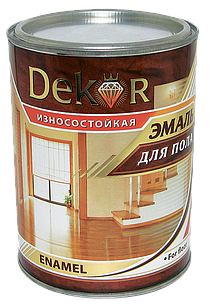 Эмаль д/пола "DEKOR" "GOLD" золотисто-коричневая 0,8кг