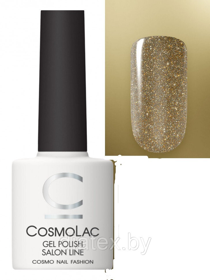 Гель-лак CosmoLac Gel polish Фликер №2 Золотая Капелла, 7.5 мл