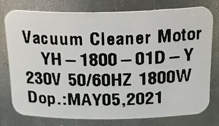 Двигатель пылесоса Samsung 1800W (VCM-HD119.5, VC07W135FQ, VCM-08S, VAC044UN - фото 6 - id-p51175355