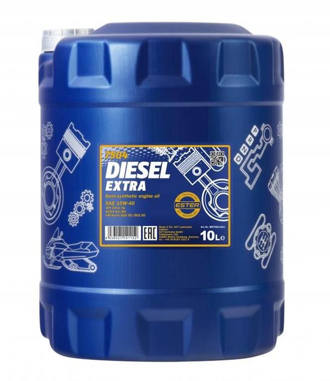 10W-40 Diesel Extra Масло MANNOL 7504, 10л - фото 1 - id-p179294755