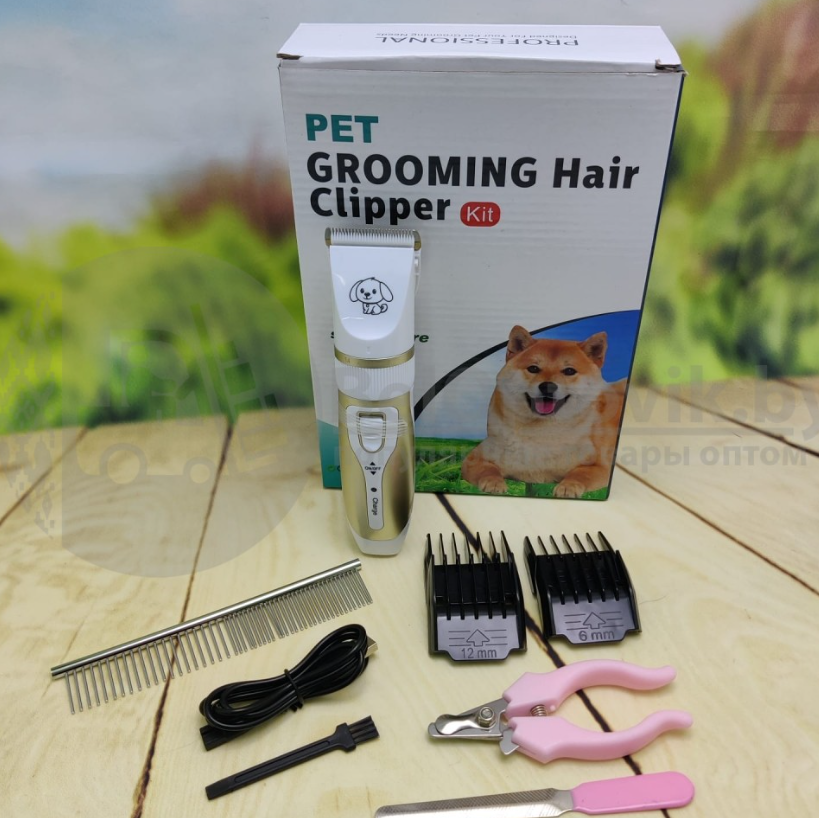 Машинка электрическая (грумер)для стрижки животных PET Grooming Hair Clipper kit - фото 6 - id-p128323737