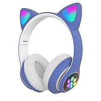 Беспроводные наушники со светящимися ушками CAT EAR Синий