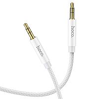 Кабель AUX Hoco UPA19 jack (M) - jack(M) 3.5mm (1.0 м) нейлон серебро