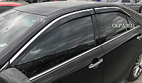 Ветровики для Hyundai Elantra V (2010-) седан / Хендай Элантра 5 (Хромированный молдинг)