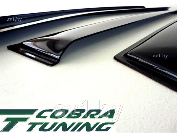 Ветровики Hyundai Santa Fe (2012-2019) / Хендэ Санта Фе (Cobra Tuning) - фото 2 - id-p174153982