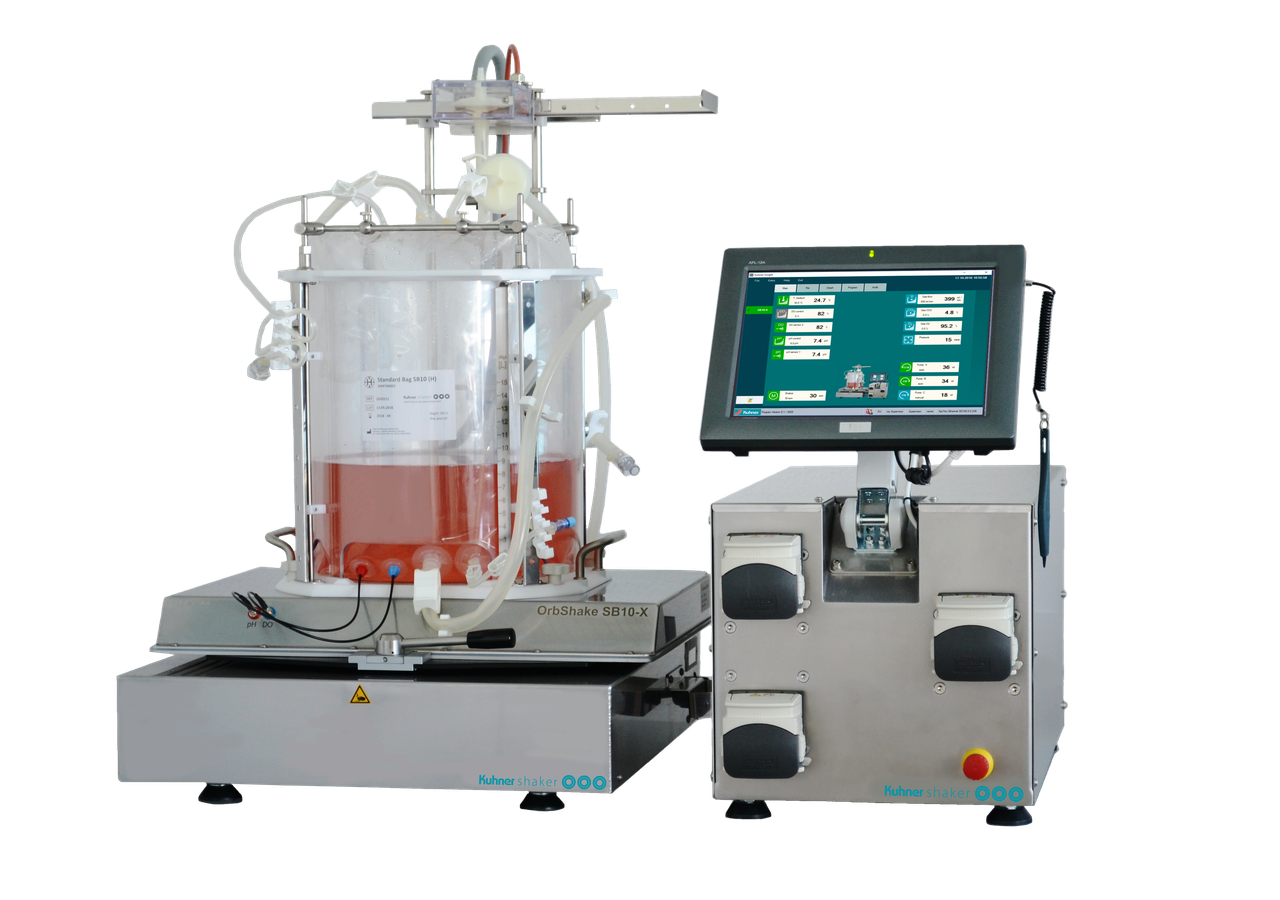 Настольный лабораторный биореактор с орбитальным встряхиванием для одноразовых пакетов SB10-X - фото 1 - id-p179333026
