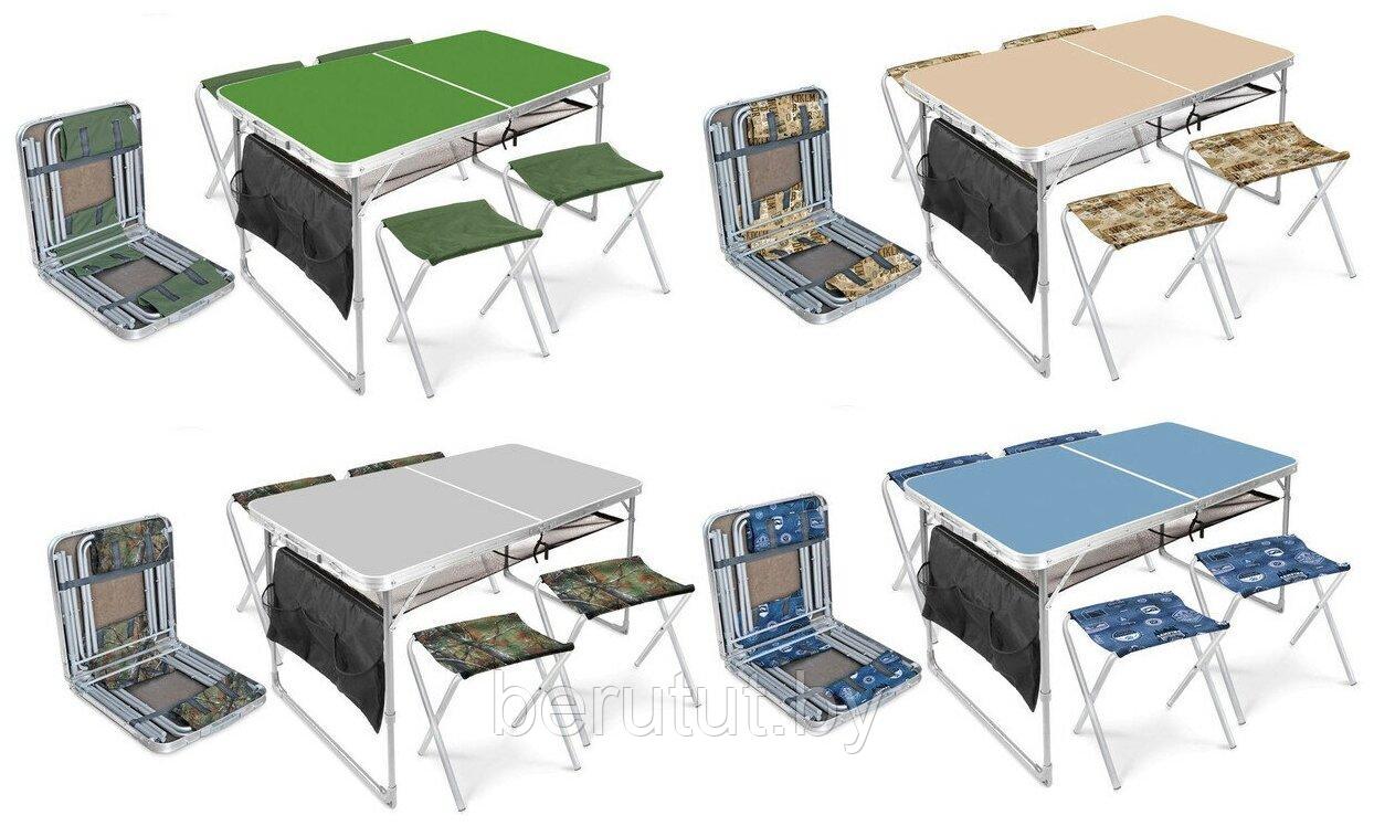 Комплект мебели для активного отдыха NIKA, стол + 4 табурета