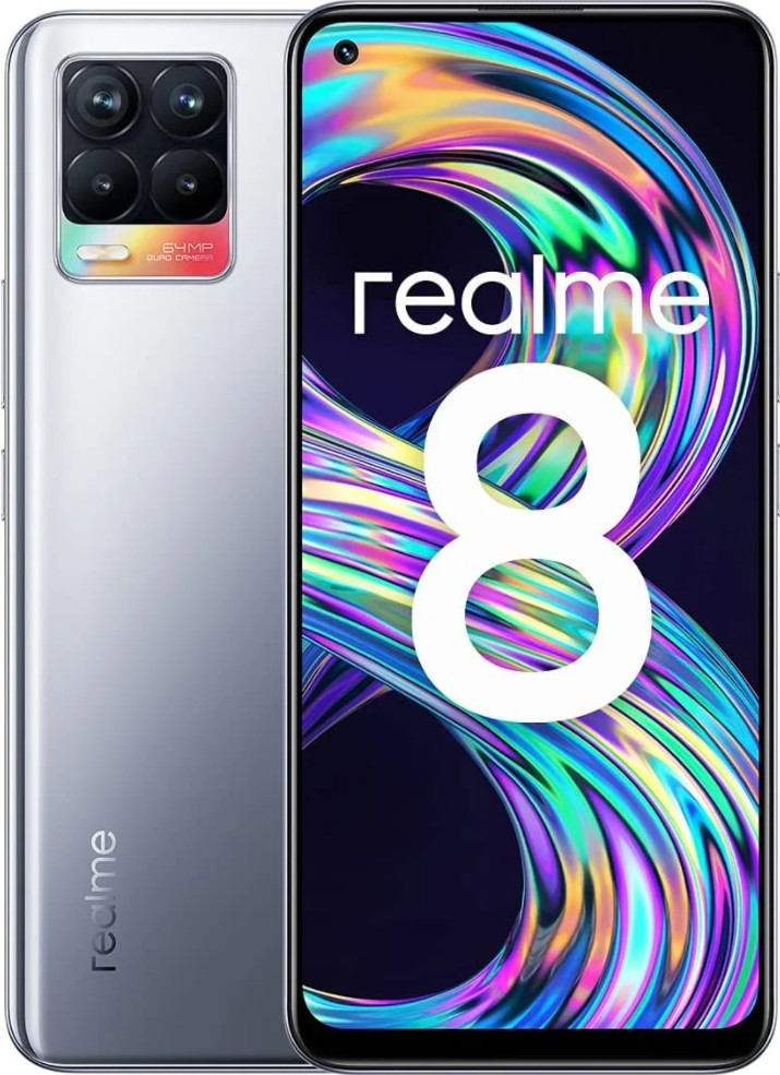 Смартфон Realme 8 6/128Gb Серебристый - фото 1 - id-p179371595