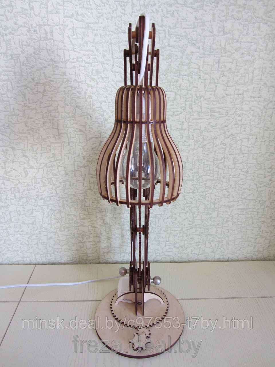 Настольная лампа Механограф в стиле "Стимпанк" - фото 5