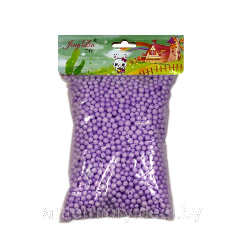 Декоративные шарики мелкие из пенопласта, диаметр 4мм, фиолетовые - фото 1 - id-p179398670