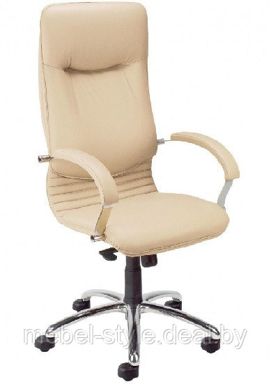 Кресло руководителя СТАР хром , стулья STAR Chrome натуральная кожа - фото 2 - id-p179400707