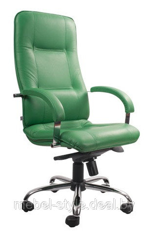 Кресло руководителя СТАР хром , стулья STAR Chrome натуральная кожа