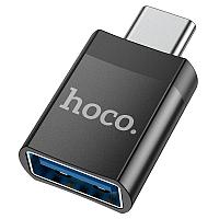 OTG адаптер Type-C HOCO UA17 USB 3.0 Черный