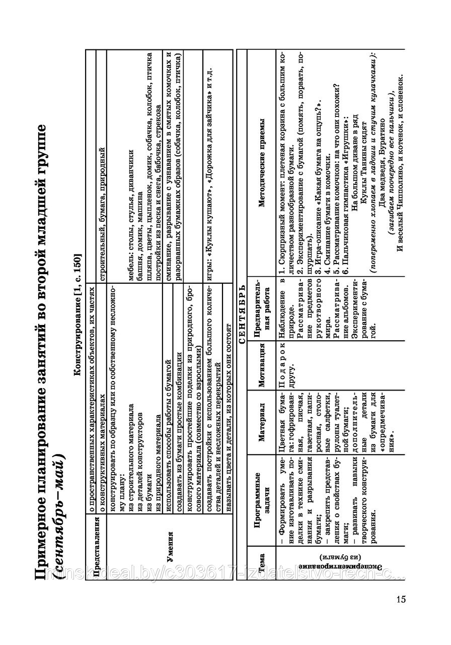 Конструирование в детском саду. Примерное перспективно-календарное планирование (книга+CD) - фото 6 - id-p48006217