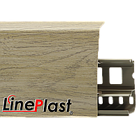 Плинтус напольный LS008 Дуб Кантри серы 85*22*2200мм LINE PLAST