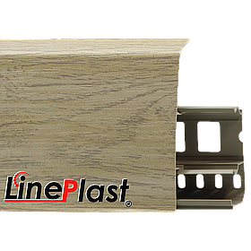 Плинтус напольный LS008 Дуб Кантри серы 85*22*2200мм LINE PLAST