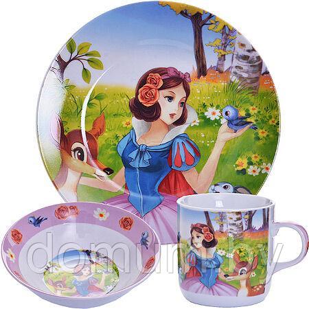 Детский набор посуды "Белоснежка" 3 пр. Loraine LR 27338 - фото 1 - id-p179422819