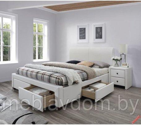 Кровать Halmar MODENA 2 белый (1600х2000) - фото 1 - id-p179425177