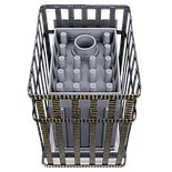 Печь чугунная для бани Гефест Гроза 18 (М) в сетке, фото 2