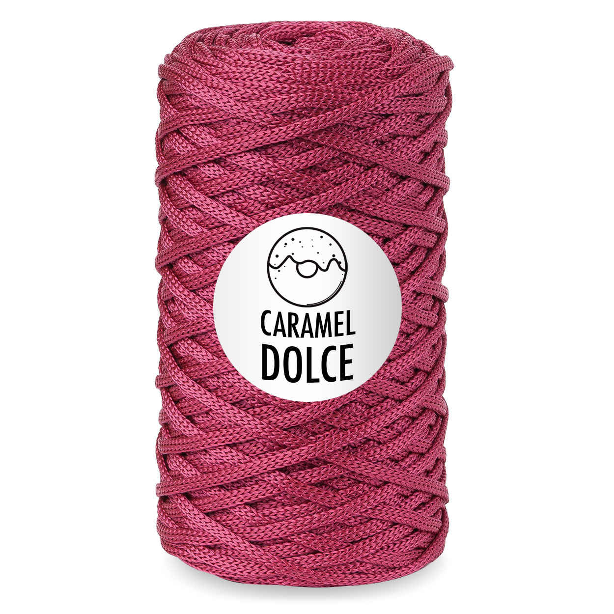 Шнур для вязания полиэфирный Caramel DOLCE 4 мм цвет вишня - фото 1 - id-p179435236